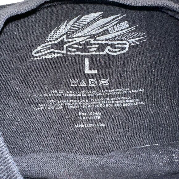 Alpinestars Performance Vintage Y2K Graphic Tee Large Motocross Racing T-Shirt - Picture 5 of 12